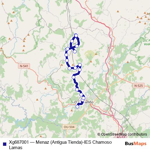 Xg687001 bus Line Map
