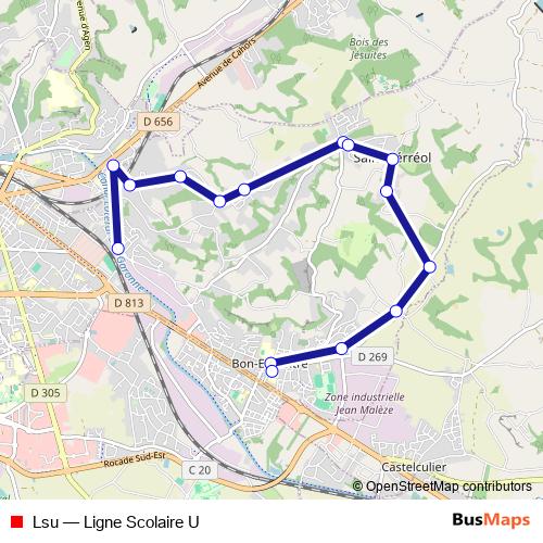 Lsu bus Line Map