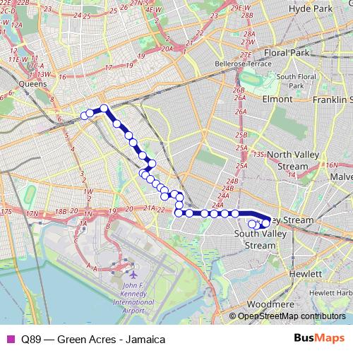 Q89 bus Line Map