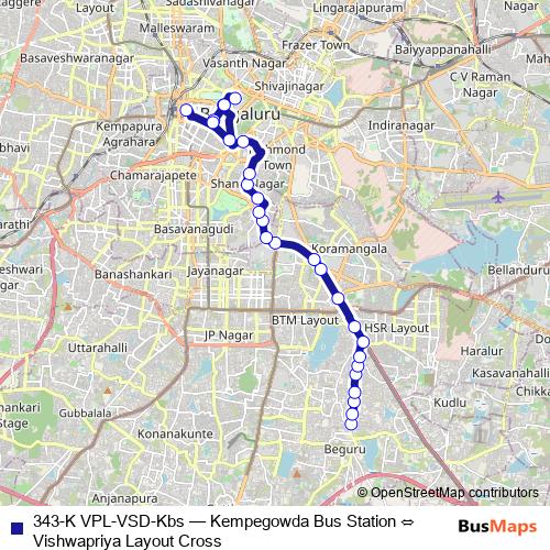 343-K VPL-VSD-Kbs bus Line Map