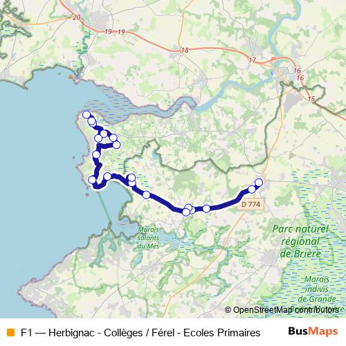 F1 bus Line Map
