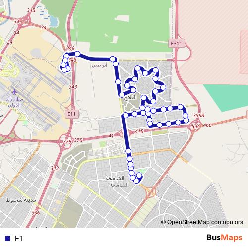 F1 bus Line Map