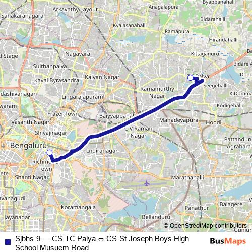 Sjbhs-9 bus Line Map