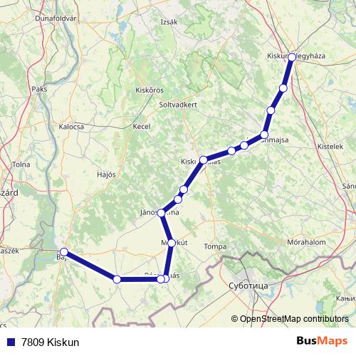 7809 Kiskun rail Line Map
