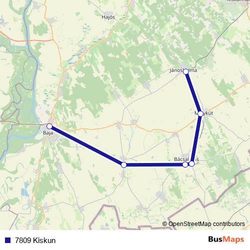 7809 Kiskun rail Line Map