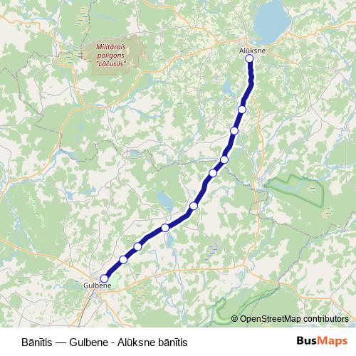 Bānītis rail Line Map