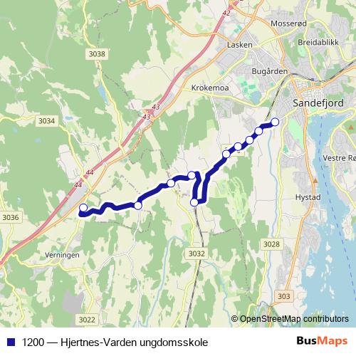 1200 bus Line Map