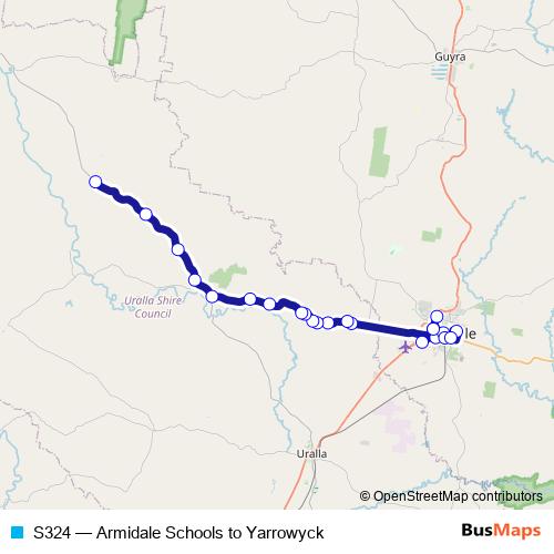S324 bus Line Map