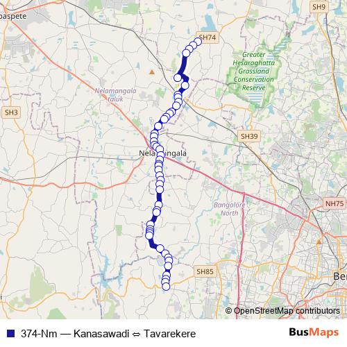 374-Nm bus Line Map