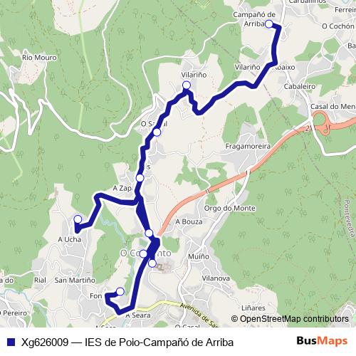 Xg626009 bus Line Map
