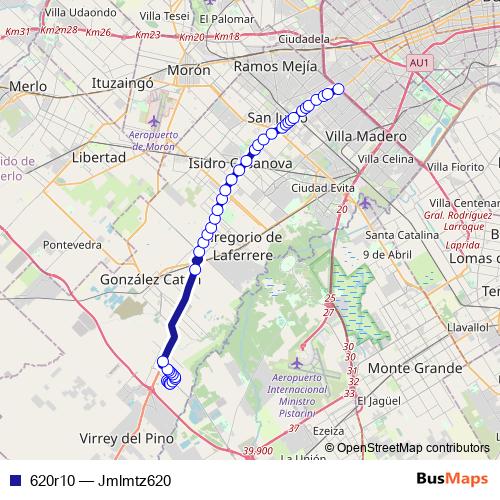 620r10 bus Line Map