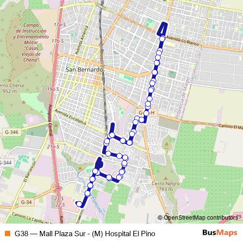 G38 bus Line Map