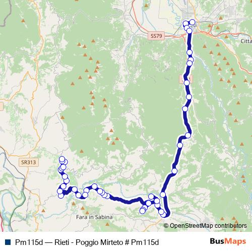 Pm115d bus Line Map