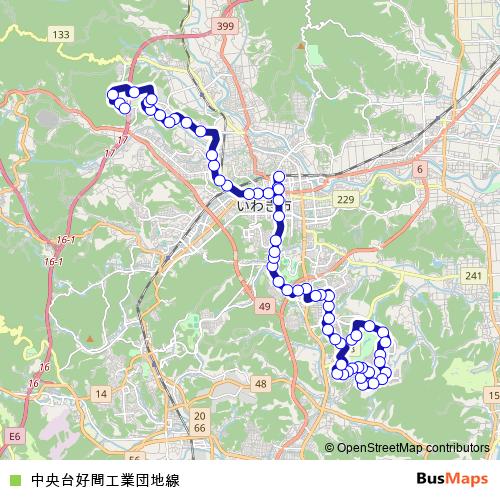 Chuodai Yoshima-Kogyo-Danchi Line bus Line Map