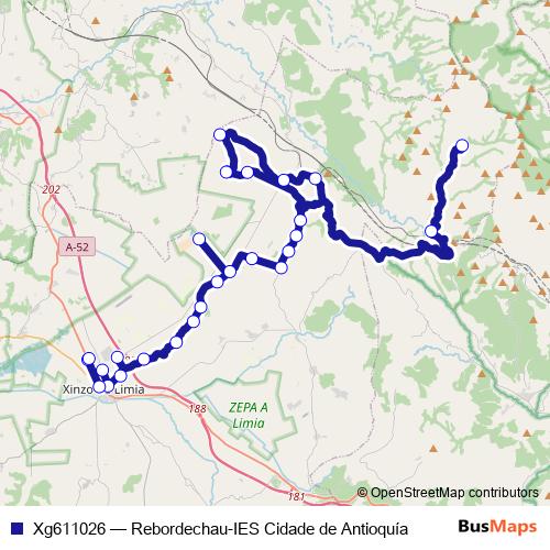 Xg611026 bus Line Map
