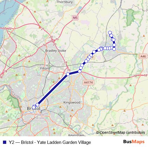 Y2 bus Line Map