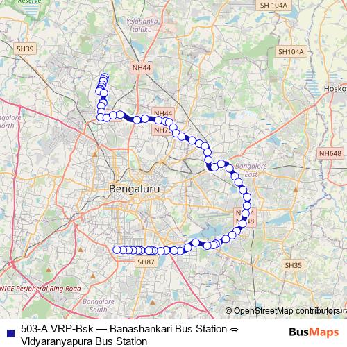 503-A VRP-Bsk bus Line Map