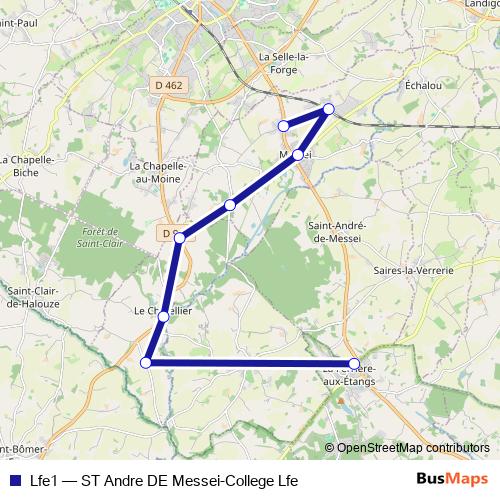 Lfe1 bus Line Map