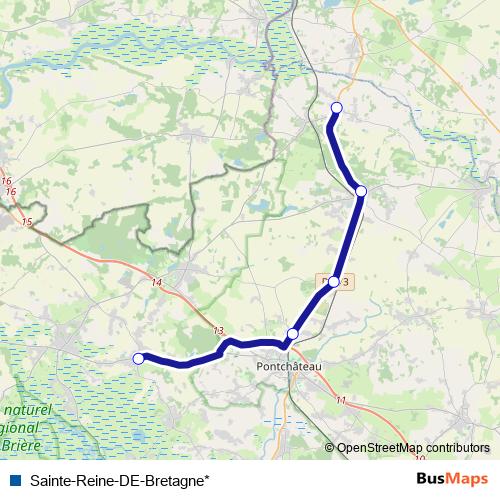 Sainte-Reine-DE-Bretagne* bus Line Map