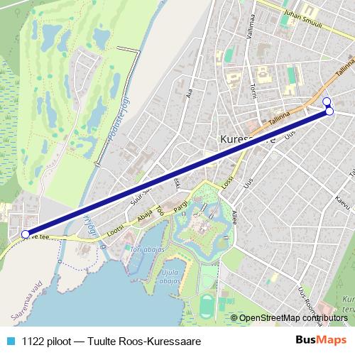1122 piloot bus Line Map