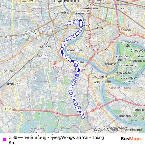 ต.36 bus Line Map
