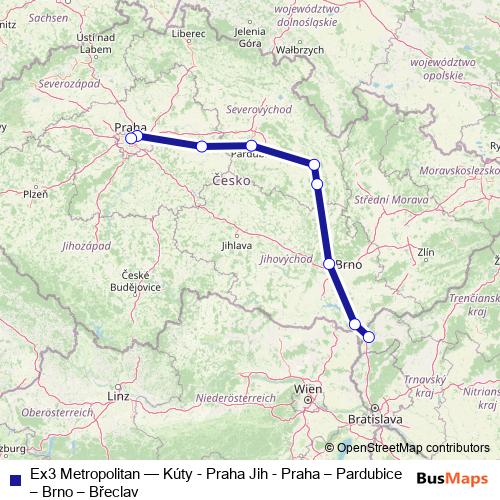 Ex3 Metropolitan rail Line Map