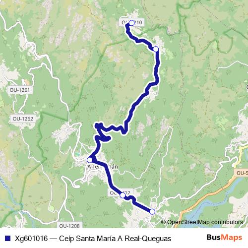 Xg601016 bus Line Map
