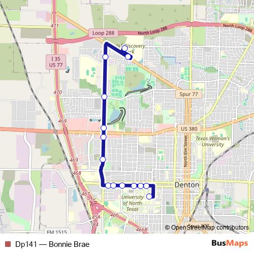 Dp141 bus Line Map