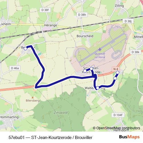 57ebu01 bus Line Map