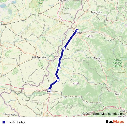 IR-N 1743 rail Line Map