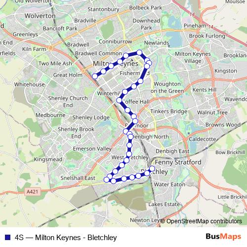 4S bus Line Map