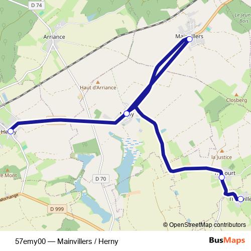57emy00 bus Line Map