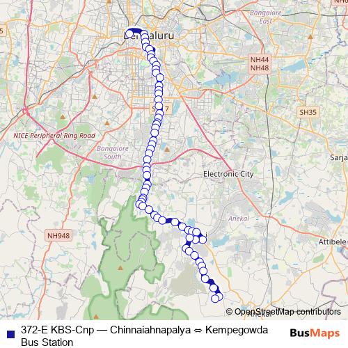 372-E KBS-Cnp bus Line Map
