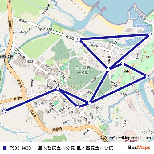 F933-1430 bus Line Map
