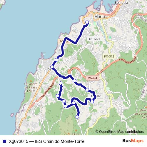 Xg673015 bus Line Map