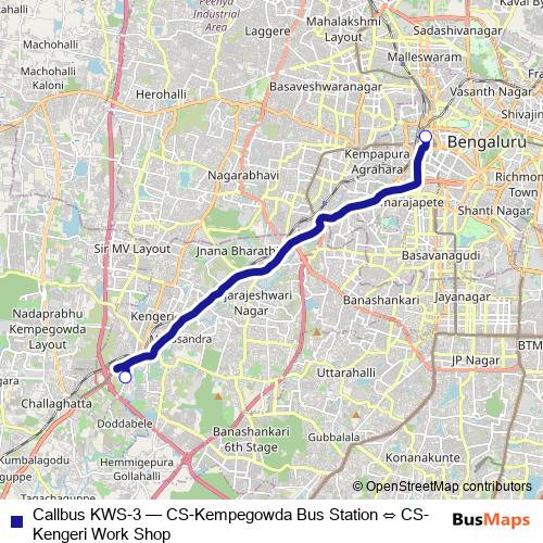 Callbus KWS-3 bus Line Map