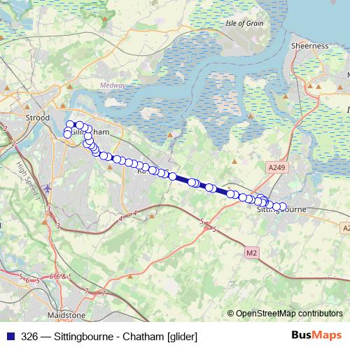 326 bus Line Map