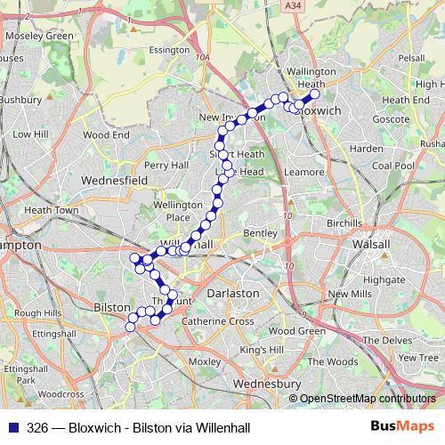 326 bus Line Map