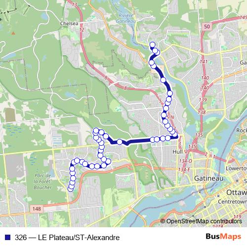 326 bus Line Map