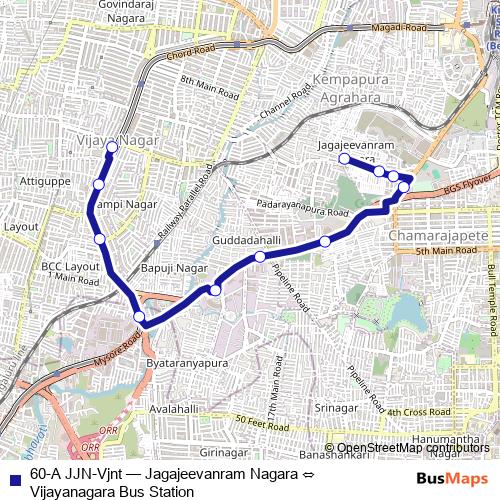 60-A JJN-Vjnt bus Line Map