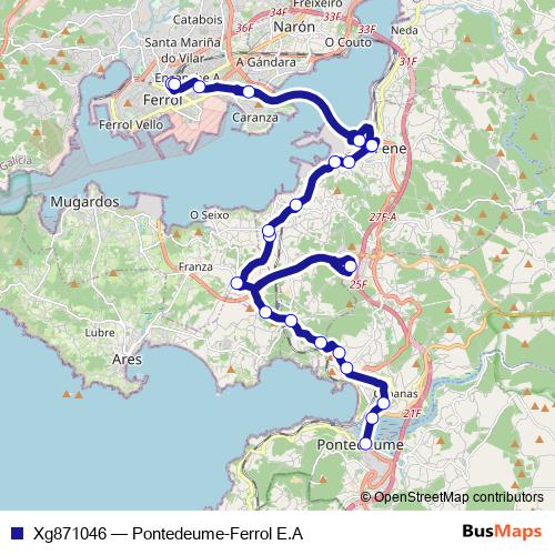 Xg871046 bus Line Map