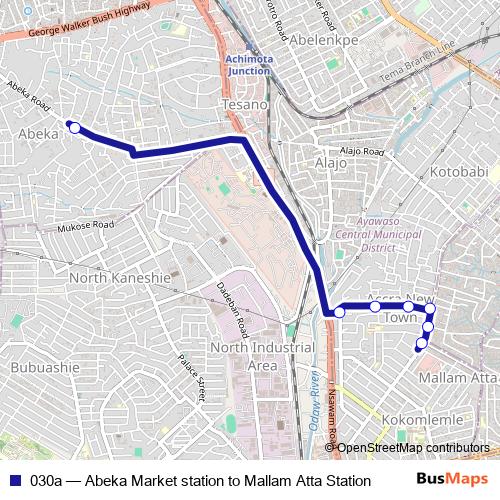 030a bus Line Map