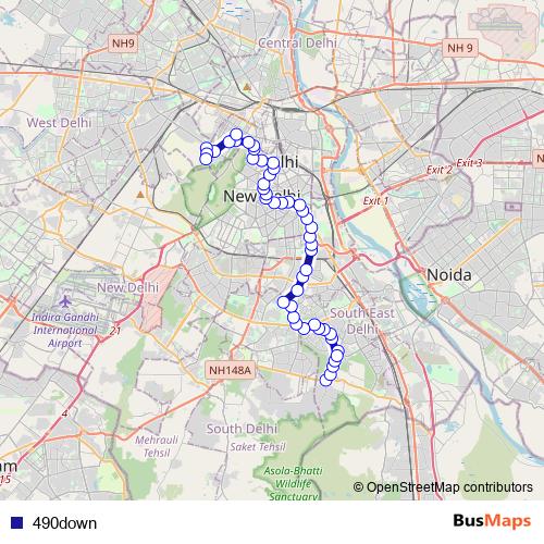 490down bus Line Map