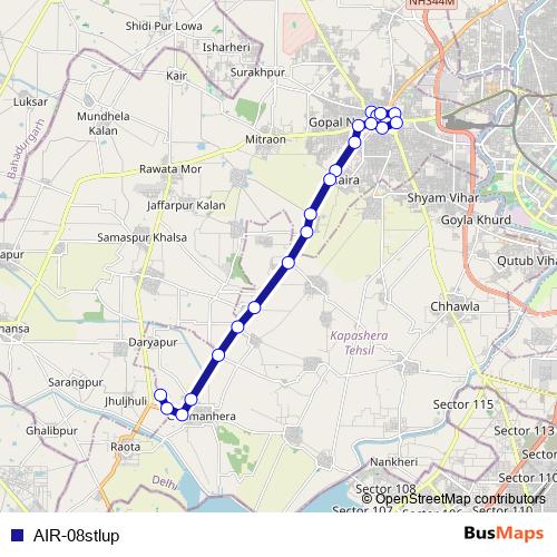 AIR-08stlup bus Line Map