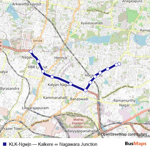KLK-Ngwjn bus Line Map