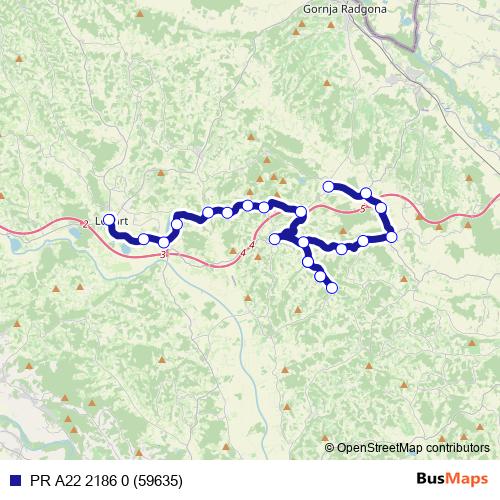 PR A22 2186 0 (59635) bus Line Map
