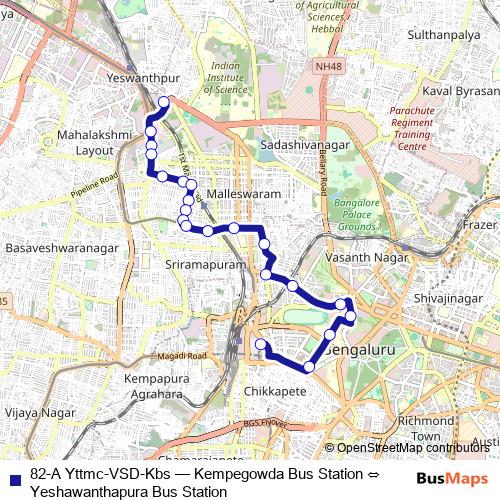 82-A Yttmc-VSD-Kbs bus Line Map