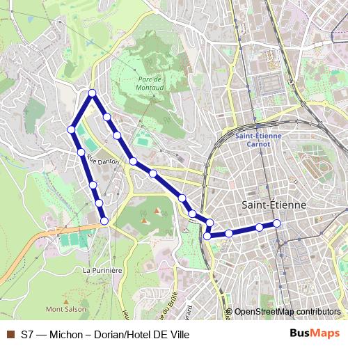S7 trolleybus Line Map