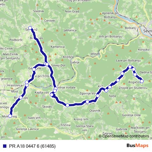 PR A18 0447 6 (61485) bus Line Map