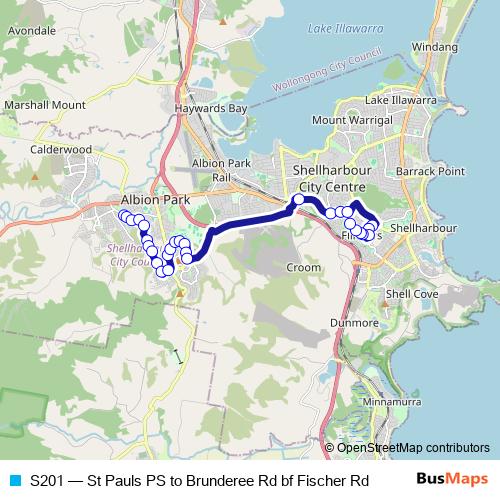 S201 bus Line Map